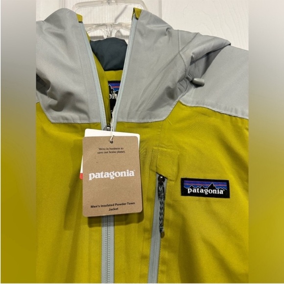Patagonia Men's XL Insulated Powder Town Jacket Grey Green NWT Ski Snowboard - Picture 5 of 12